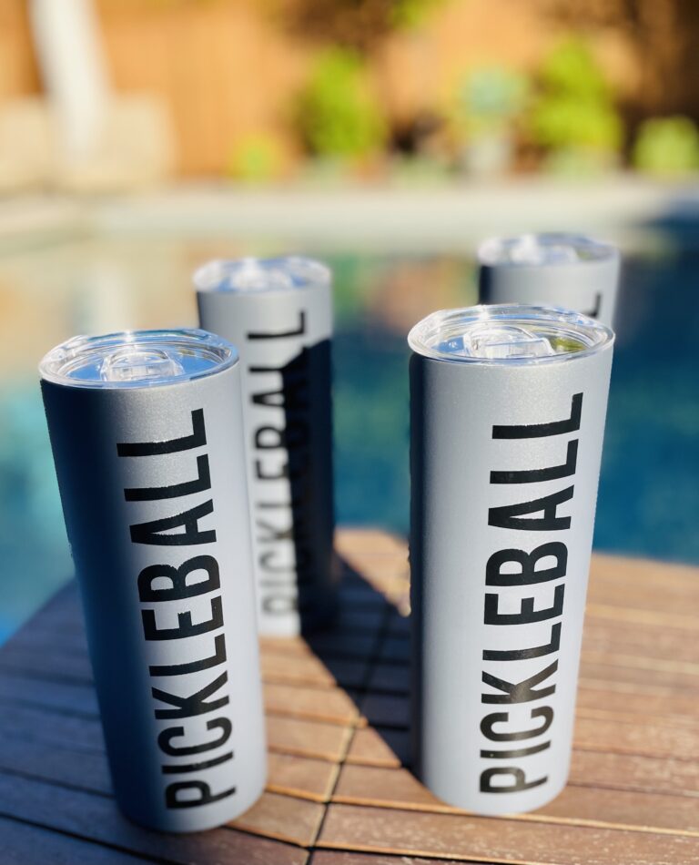 Beverage Tumbler Slender Gray – Pickleball