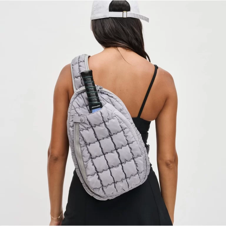 Pickleball Puffer Sling Back Pack-Gray