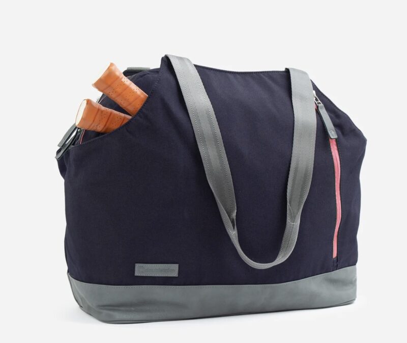 Duffel Trouble in Kitchen/Tote-Navy & Fuchsia